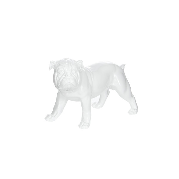 Skulptur Bulldog 21-J Weiß
