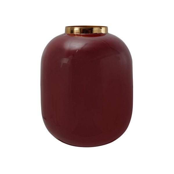 Vase Art Deco 345 Pflaume / Gold