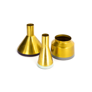 Vasen 3er Set Culture 140 Gold / Mint / Pflaume / Grau