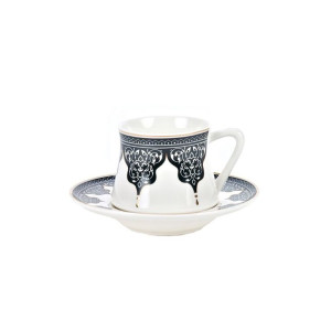 Orientalisches Kaffee Set 12 teilig / Weiß mit...